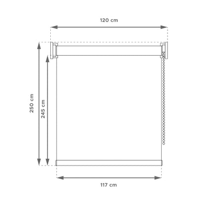 Estor Marrón 120x250cm Translúcido Enrollable Wellhome_2