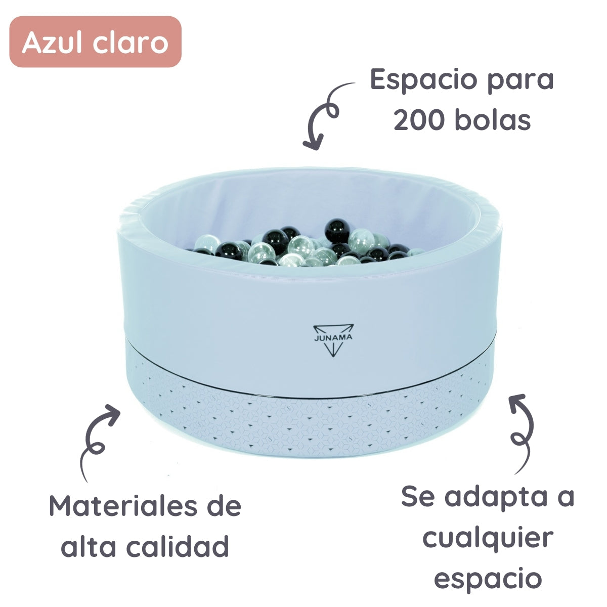 Junama Piscina De Bolas Polipiel Con 200 Pelotas | Diversión, Movimiento Y Aprendizaje En Casa_1