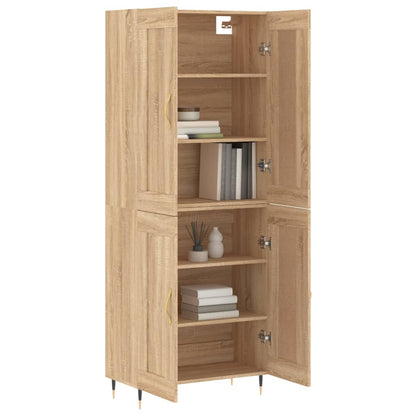 Aparador Alto Madera Contrachapada Color Roble 69,5x34x180 Cm_2