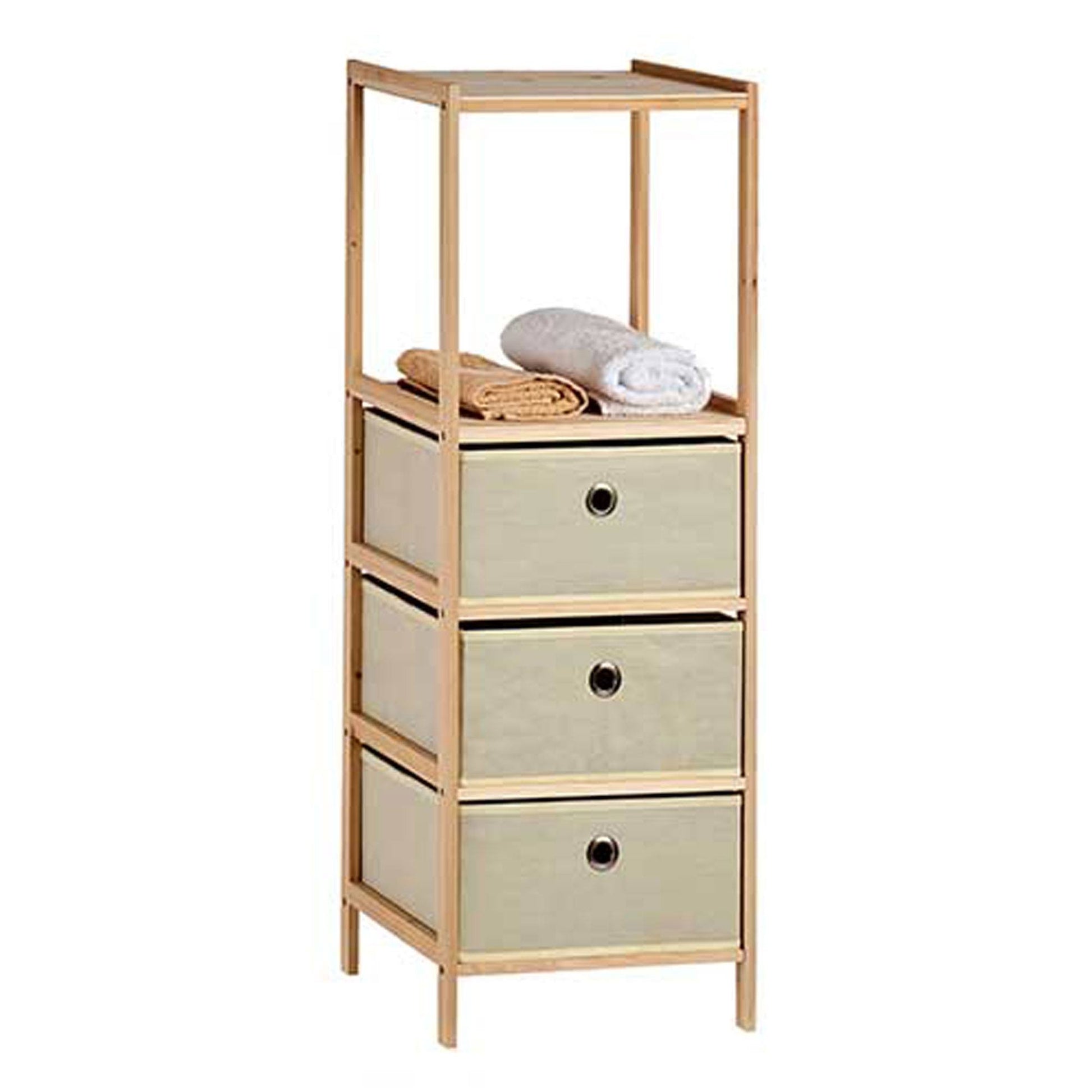 Estantería 2 Baldas + 3 Cajones Natural - Colección Kipit