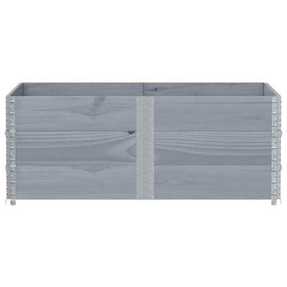 Jardinera De Madera Maciza De Pino Gris 150x100 Cm_2