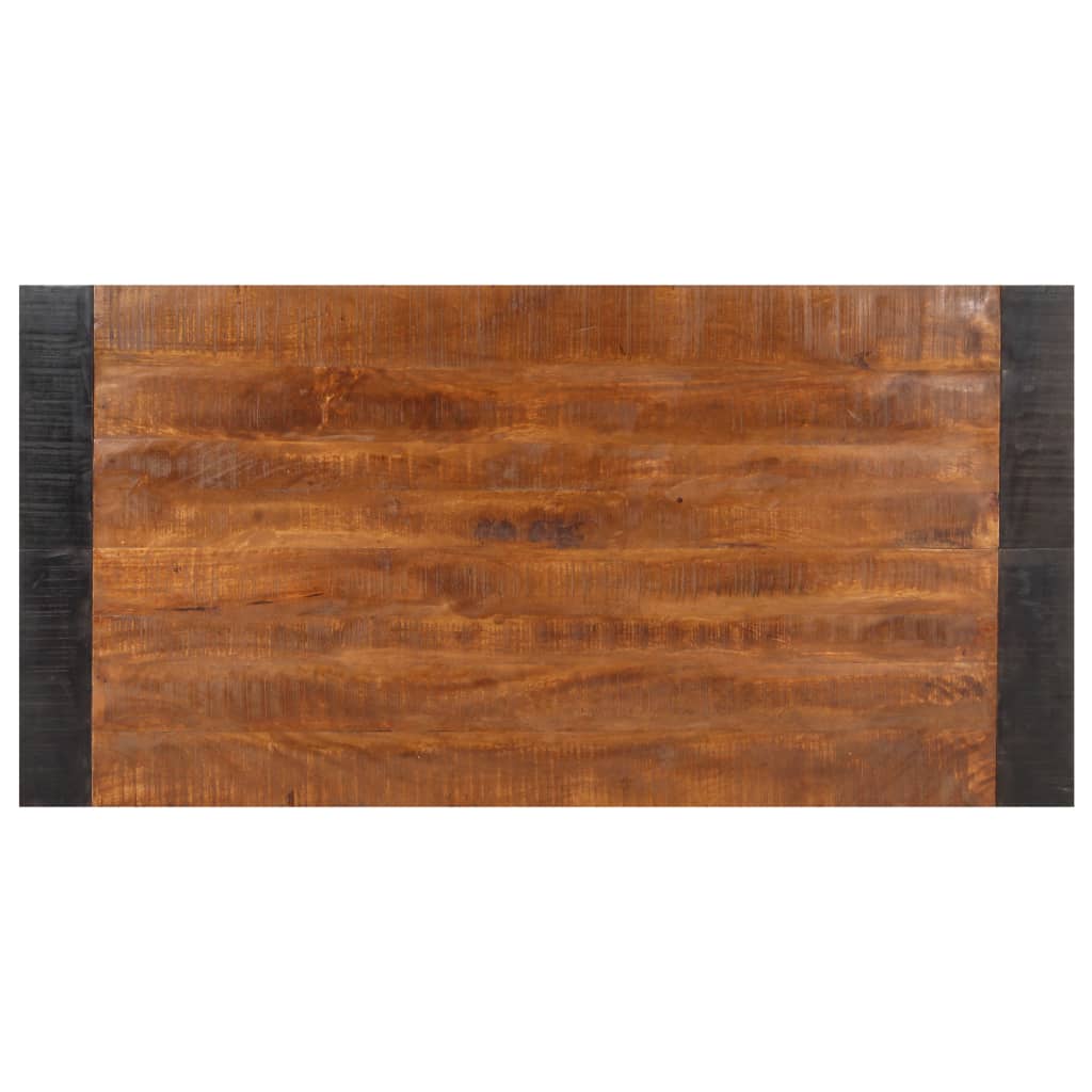 Mesa De Comedor De Madera Maciza De Mango Rugosa 140x70x76 Cm_2