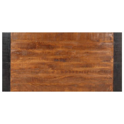 Mesa De Comedor De Madera Maciza De Mango Rugosa 140x70x76 Cm_2