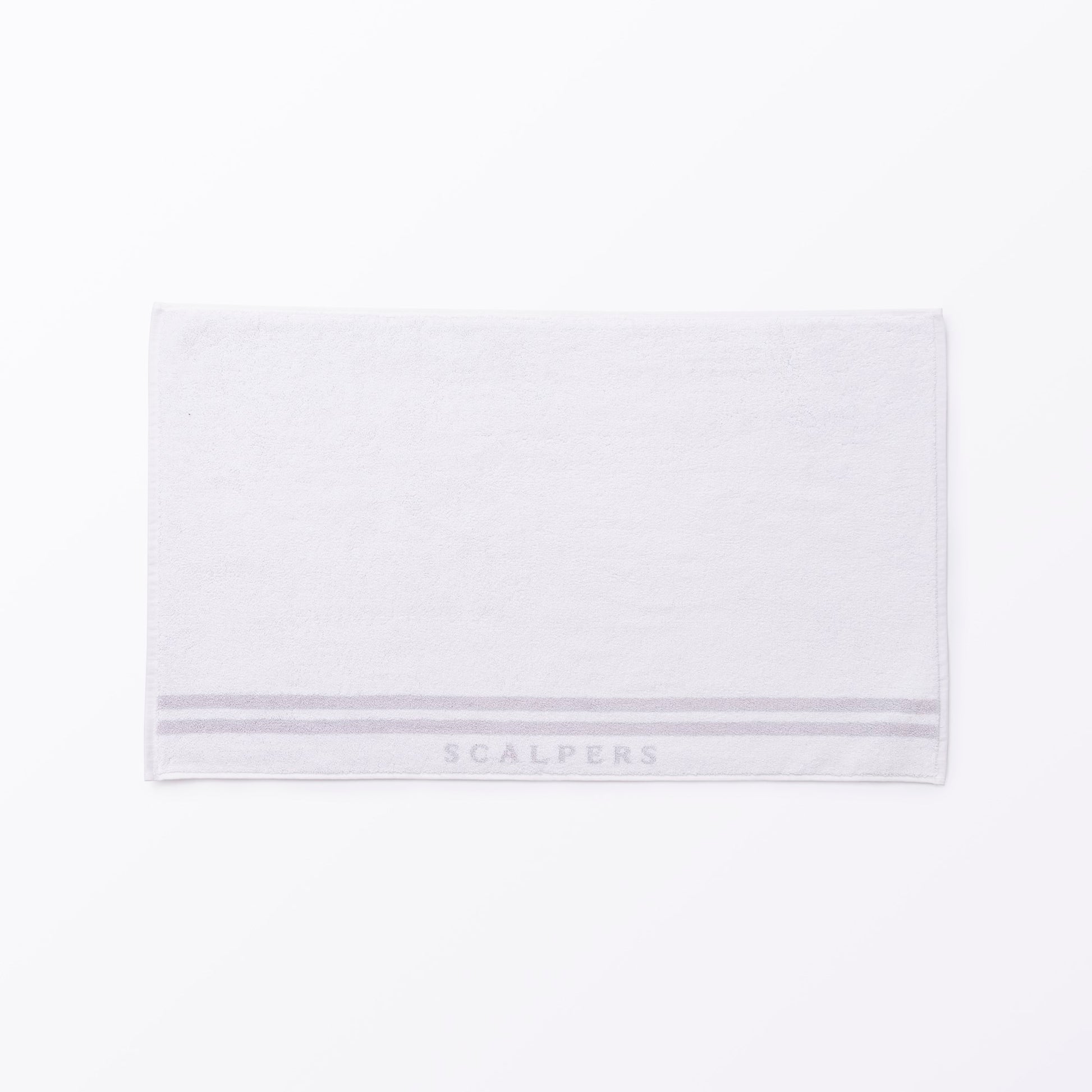 Alfombrilla De Baño 50x80cm En Algodón Blanco Con Rayas Scalpers Home_0