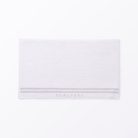 Alfombrilla De Baño 50x80cm En Algodón Blanco Con Rayas Scalpers Home_0