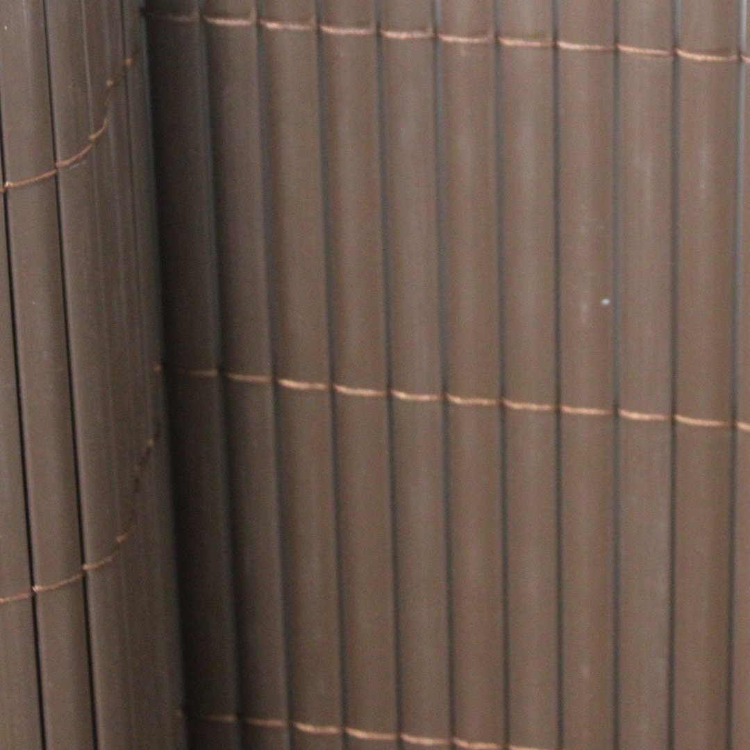 Cañizo Pvc Doble Cara| 1x3 M| Color Marron| Lamas 11 Mm| Composición 100% Pvc| Bridas De Sujeción Incluidas_2