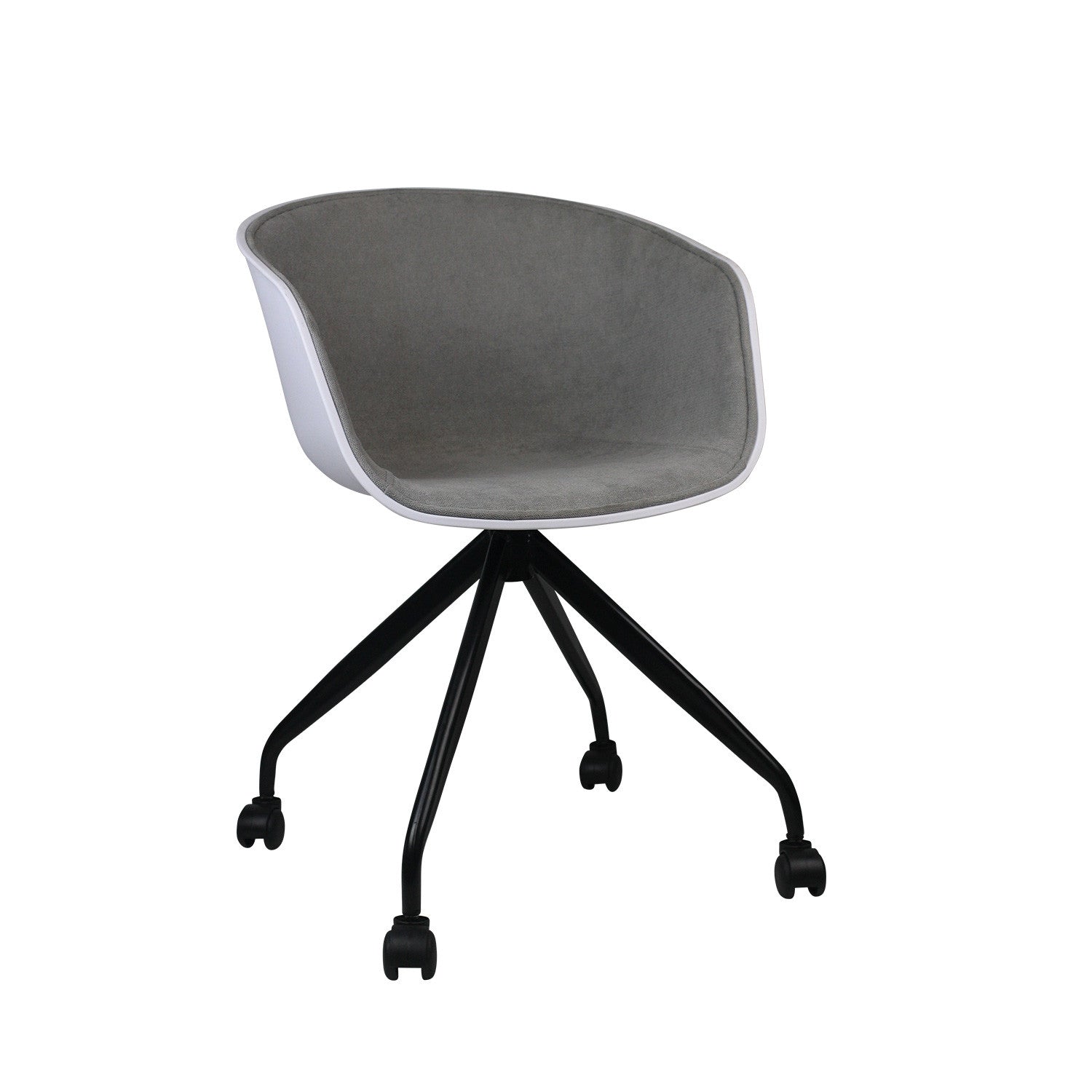 Silla De Escritorio Con Ruedas Simply Gris 78,6x54x49cm Thinia Home_0