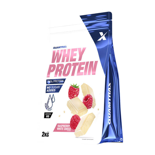 Whey Protein - 2kg - Frambuesa Blanca - Proteina De Suero Whey - Quamtrax_0