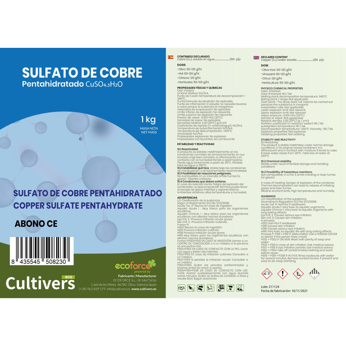 Sulfato De Cobre Cultivers 5 Kg_3
