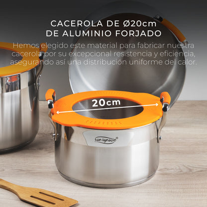 Cacerola Ø20cm S/s Induccion Con Tapa Compact_1