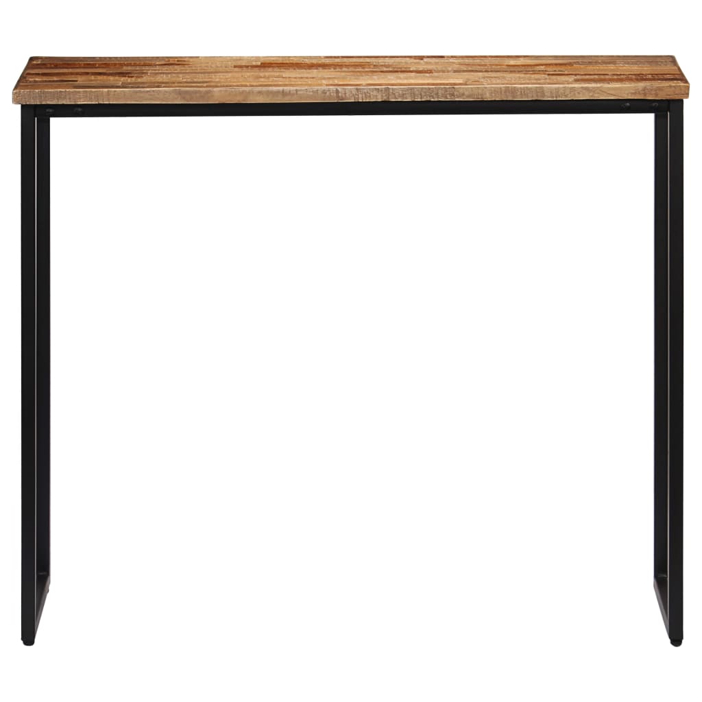 Mesa Consola De Teca Maciza Reciclada 90x30x76 Cm_0