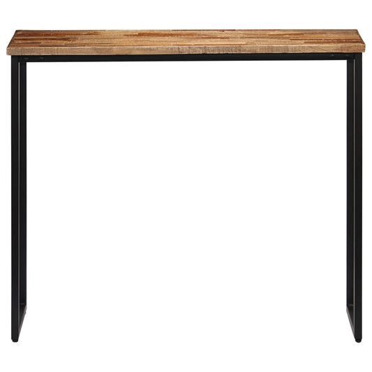 Mesa Consola De Teca Maciza Reciclada 90x30x76 Cm_0