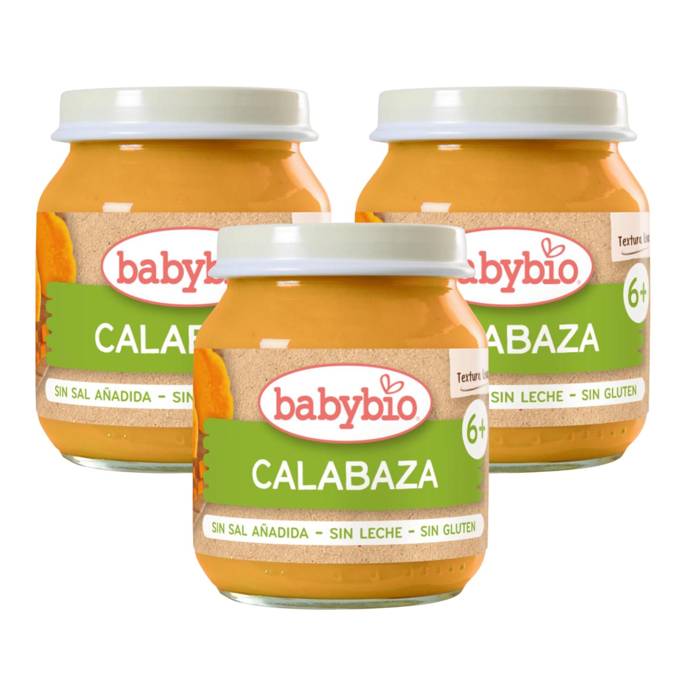 Pack 3 unidades Potito calabaza Babybio 130 g
