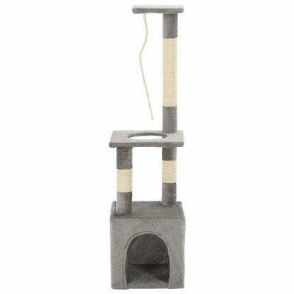 Vidaxl Rascador Para Gatos Con Postes Rascadores De Sisal 109 Cm Gris_0