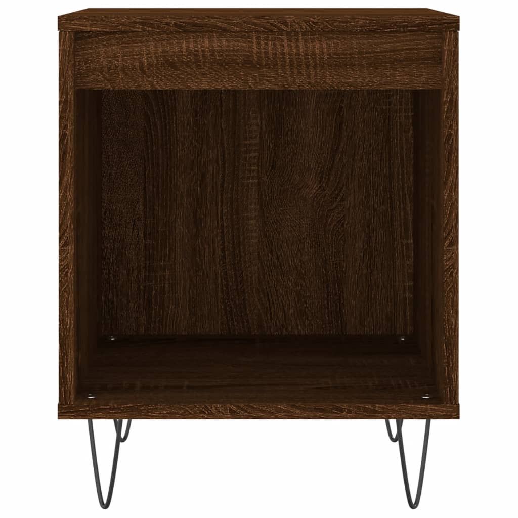 Mesitas Noche 2 Uds Madera Ingeniería Marrón Roble 40x35x50 Cm_3