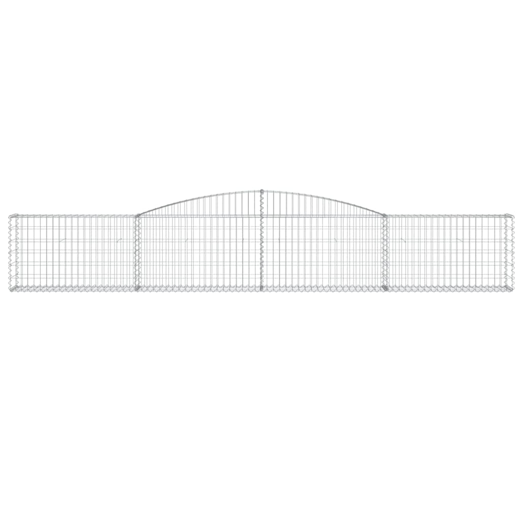 Cestas De Gaviones 6 Uds Forma De Arco Hierro 400x30x60/80 Cm_3