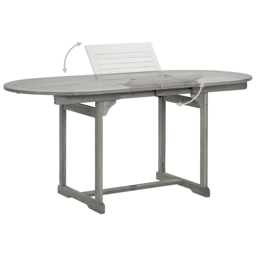 Juego De Comedor Para Jardín 7 Piezas Madera Maciza Acacia / Vetonek_3