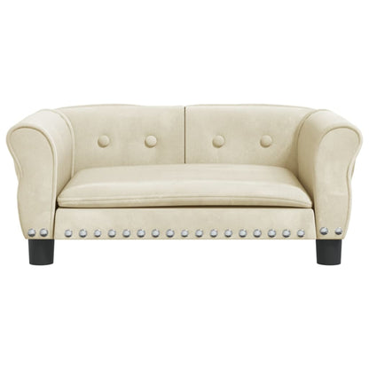Cama Para Perros De Terciopelo Crema 70x45x30 Cm / Vetonek_3