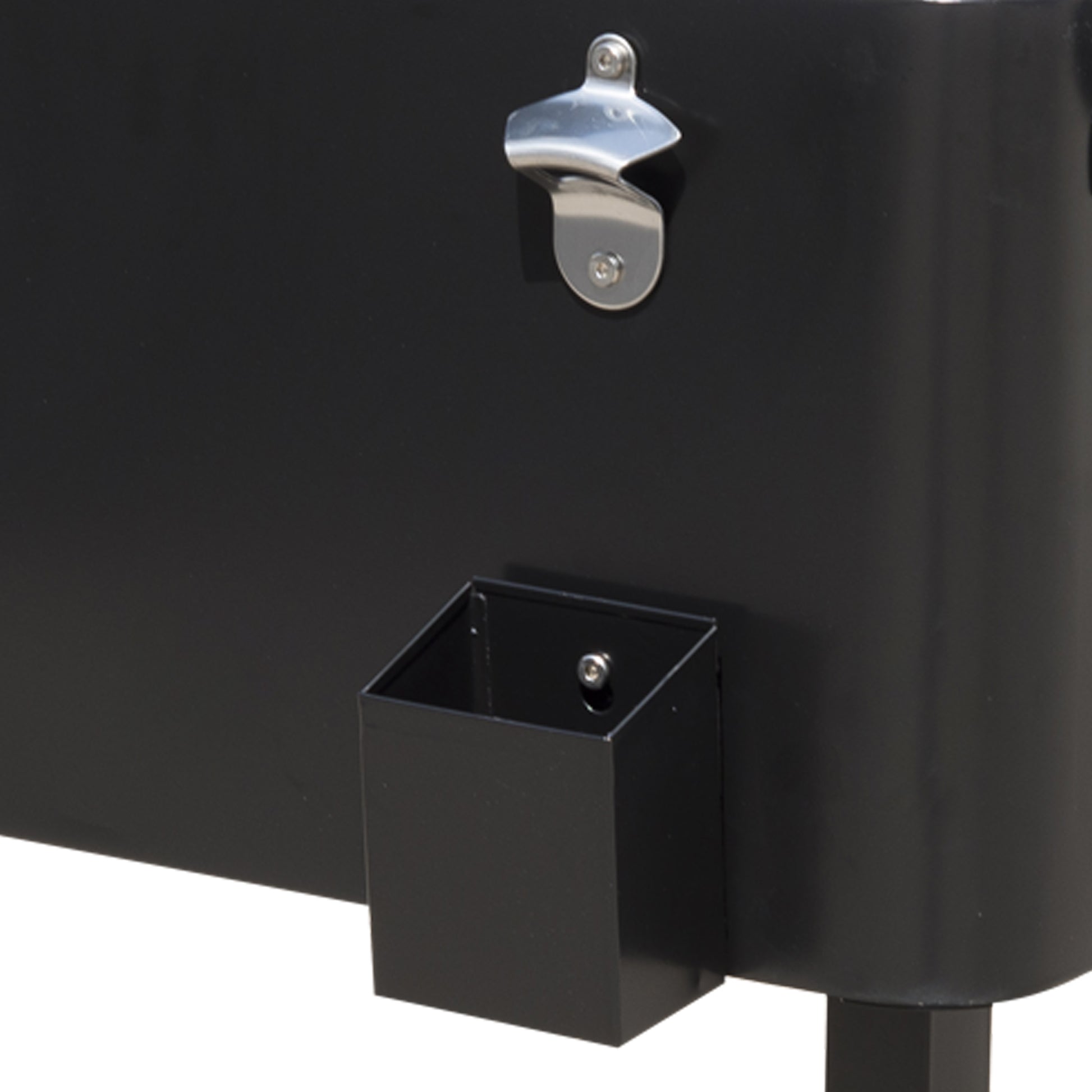 Outsunny Nevera Para Exterior 75,7 L Con Ruedas Abrebotellas Y Estante Negro_4