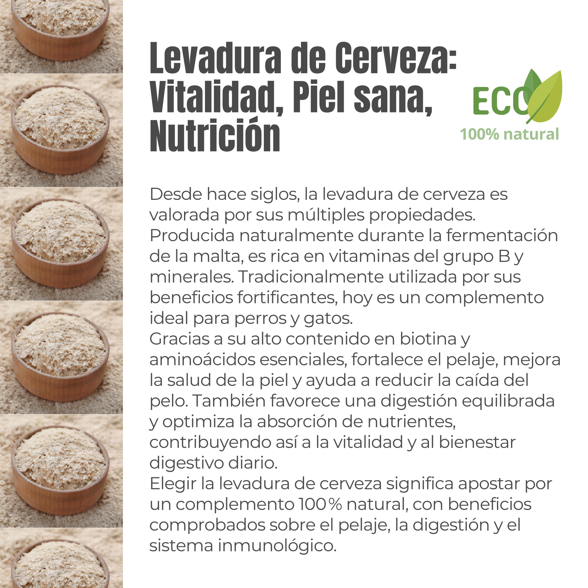 Levadura de cerveza ECO para perros y gatos – Piel y pelaje – 100 g_2