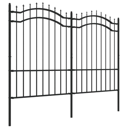 Valla De Jardín Con Punta De Lanza Acero Recubierto Negro 190cm / Vetonek_2