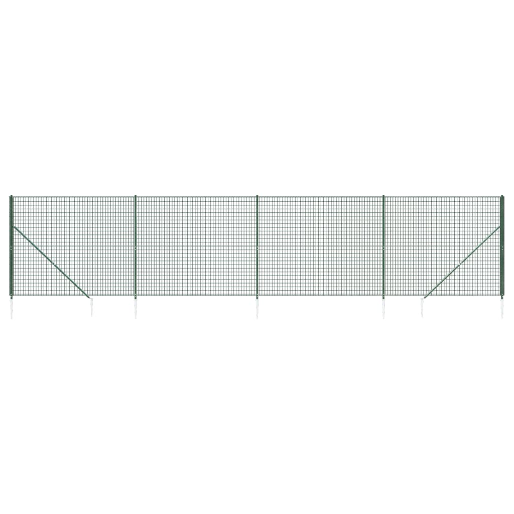 Cerca De Alambre Con Pinchos De Anclaje Verde 2x10 M / Vetonek_4