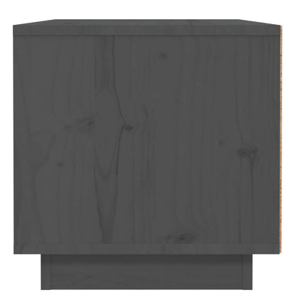 Mesita De Noche Madera Maciza De Pino Gris 40x34x35 Cm_4