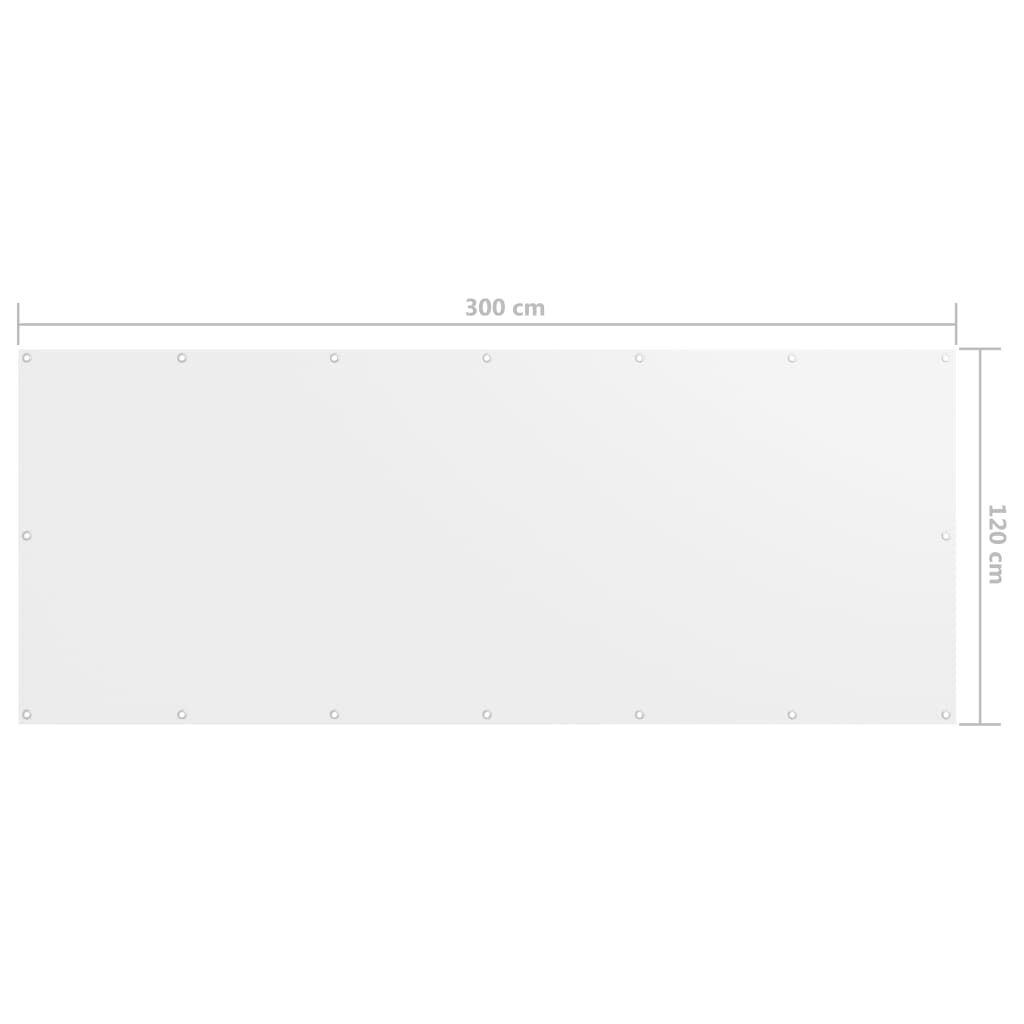Vidaxl Toldo Para Balcón Tela Oxford Blanco 120x300 Cm_2