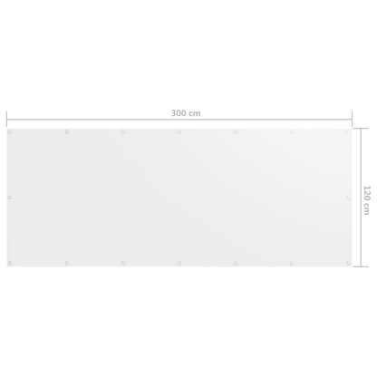 Vidaxl Toldo Para Balcón Tela Oxford Blanco 120x300 Cm_4