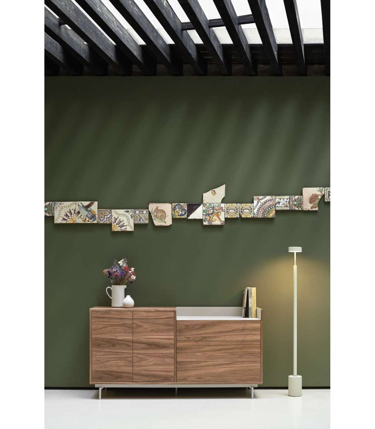 Mueble Aparador Para Comedor Modelo Valley 2 Puertas 3 Cajones Acabado Nogal/gris Claro, 4_5