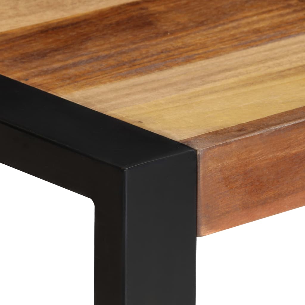 Mesa De Comedor Madera Maciza De Acacia 70x70x75 Cm_1