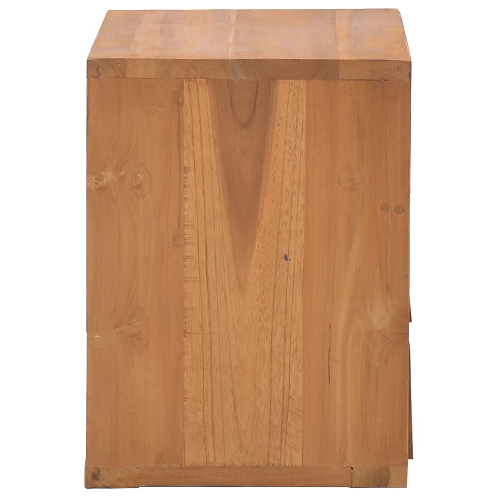 Mesita De Noche Madera Maciza De Teca 40x30x40 Cm_2