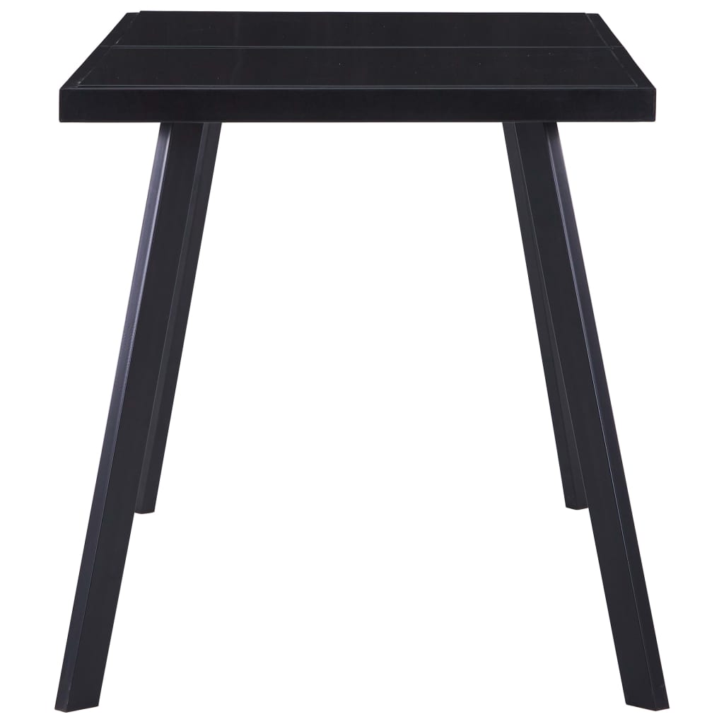 Mesa De Comedor De Vidrio Templado Negro 140x70x75 Cm_1