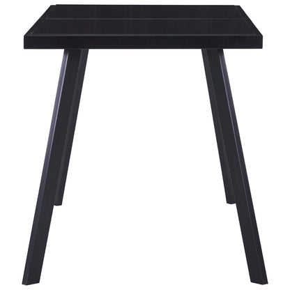 Mesa De Comedor De Vidrio Templado Negro 140x70x75 Cm_1