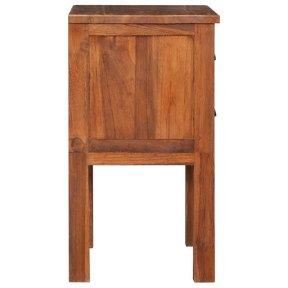 Mesita De Noche De Madera Maciza De Teca 40x35x60 Cm_2