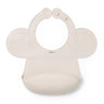 Baberos De Silicona Con Bolsillo Cierre Regulable Beige