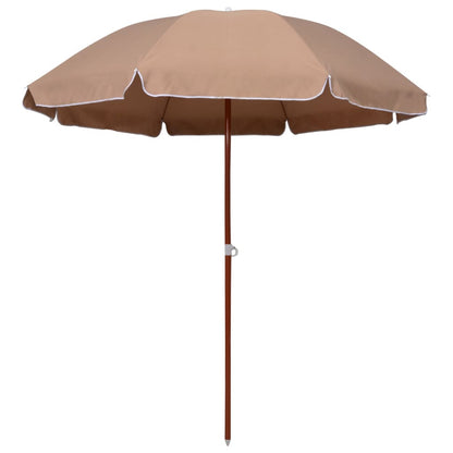 Vidaxl Sombrilla De Jardín Con Palo De Acero Taupe 240 Cm_0