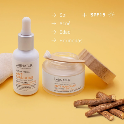 Crema Facial Antimanchas Labnatur 50 ml | Niacinamida, Arbutina y Ácido Kójico | SPF15 | Tono Uniforme | Vegano_1