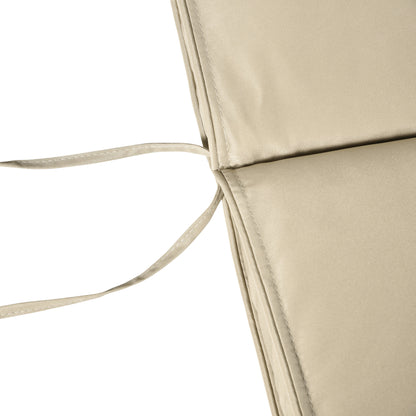 Outsunny Cojín Tumbona Exterior 198x53x5cm Desenfundable Con Reposacabezas Beige_4