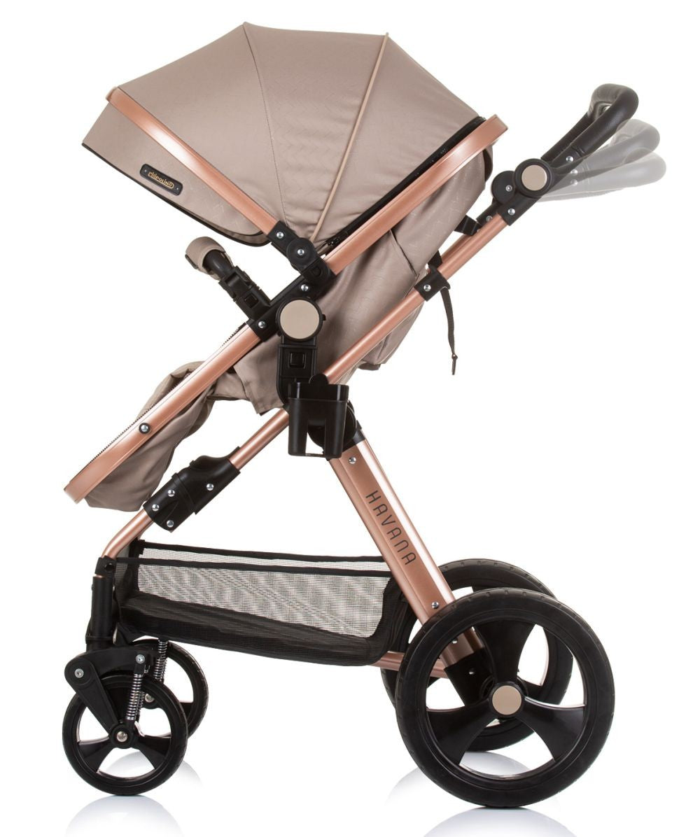 Carrito De Bebé Havana Trio Convertible Hasta 22 Kg Con Bolso Y Mosquitera Golden Beige_1