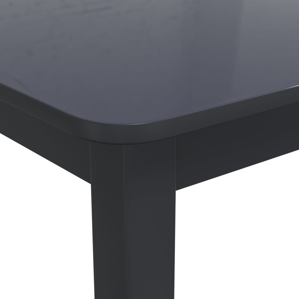Mesa De Comedor De Madera Maciza De Caucho Negro 114x71x75 Cm_3