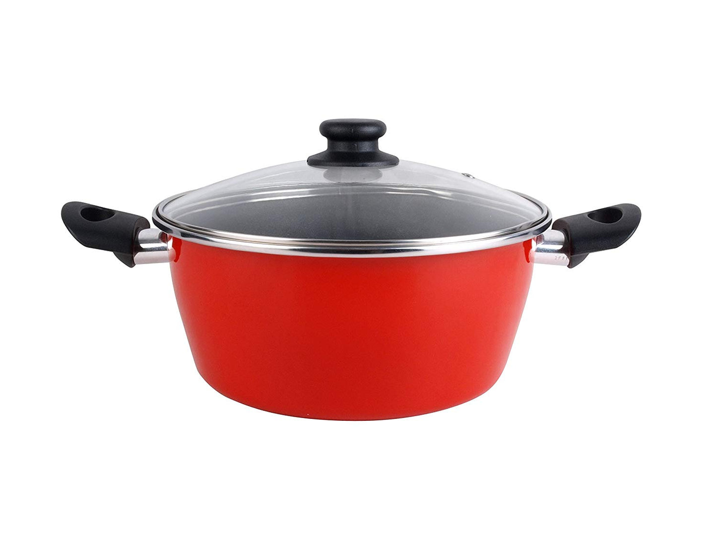 Batería De Cocina 5 Piezas, Inducción, Antiadherente, Libre Pfoa, Acero Vitrificado, Libre Pfoa Magefesa Grana, Rojo_2