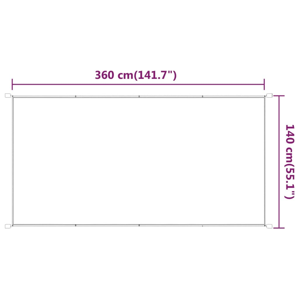 Vidaxl Toldo Vertical Gris Antracita 140x360 Cm Tela Oxford_2