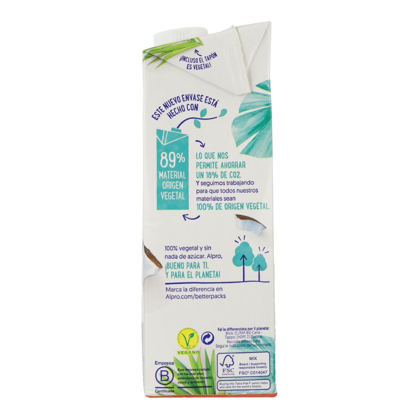 Bebida de Coco Sin azúcar Alpro 1 Litro