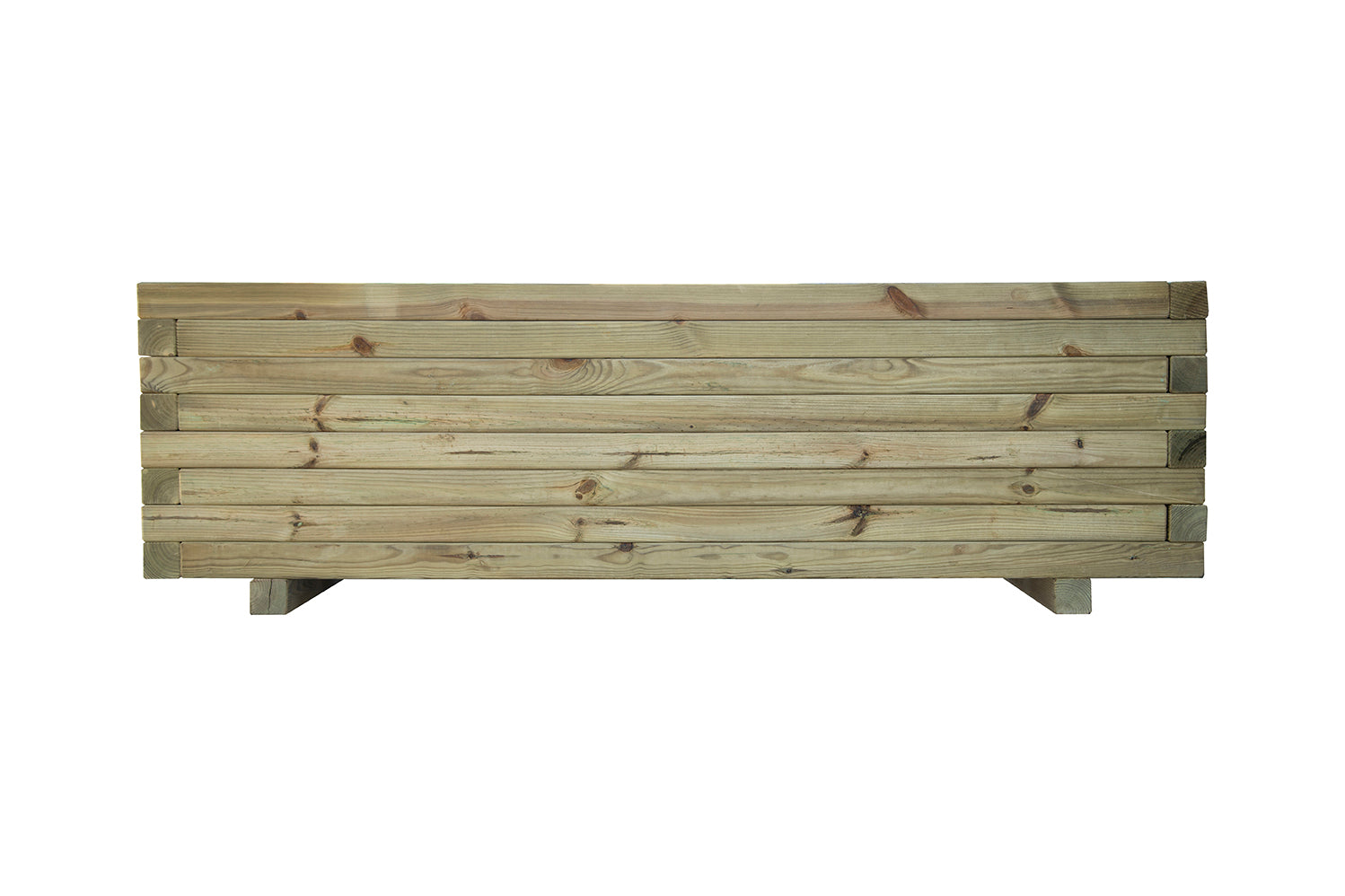 Jardinera De Cuadradillo De Madera Autoclave De 100 X 50 X 40 Cm 150l + Bolsa Geotextil