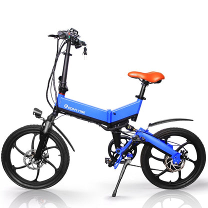 Bicicleta Eléctrica Hi-flying F501 250w-36v-10ah (360wh) - Rueda 20 Color Azul_0