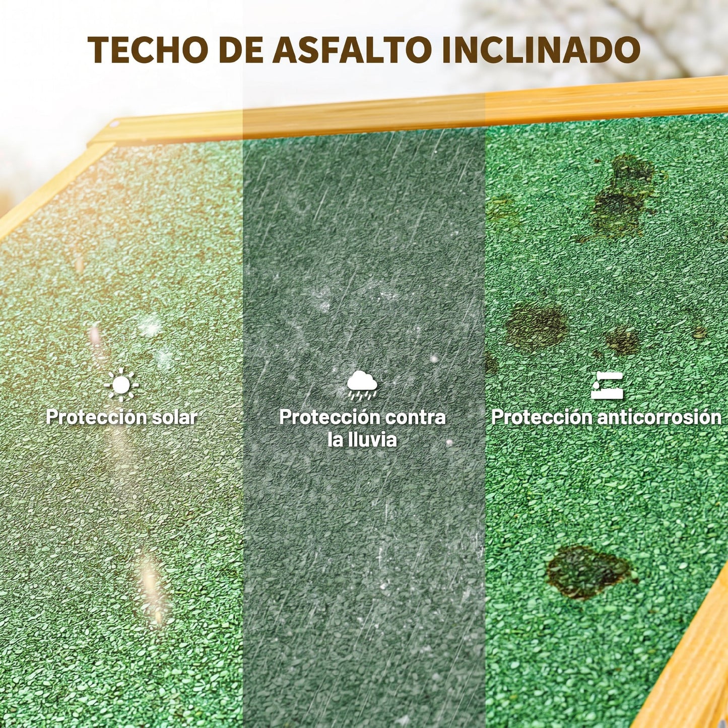 Outsunny Armario De Jardín De Madera Con 3 Estantes 0,3 M² 77x54,2x179cm Natural_5