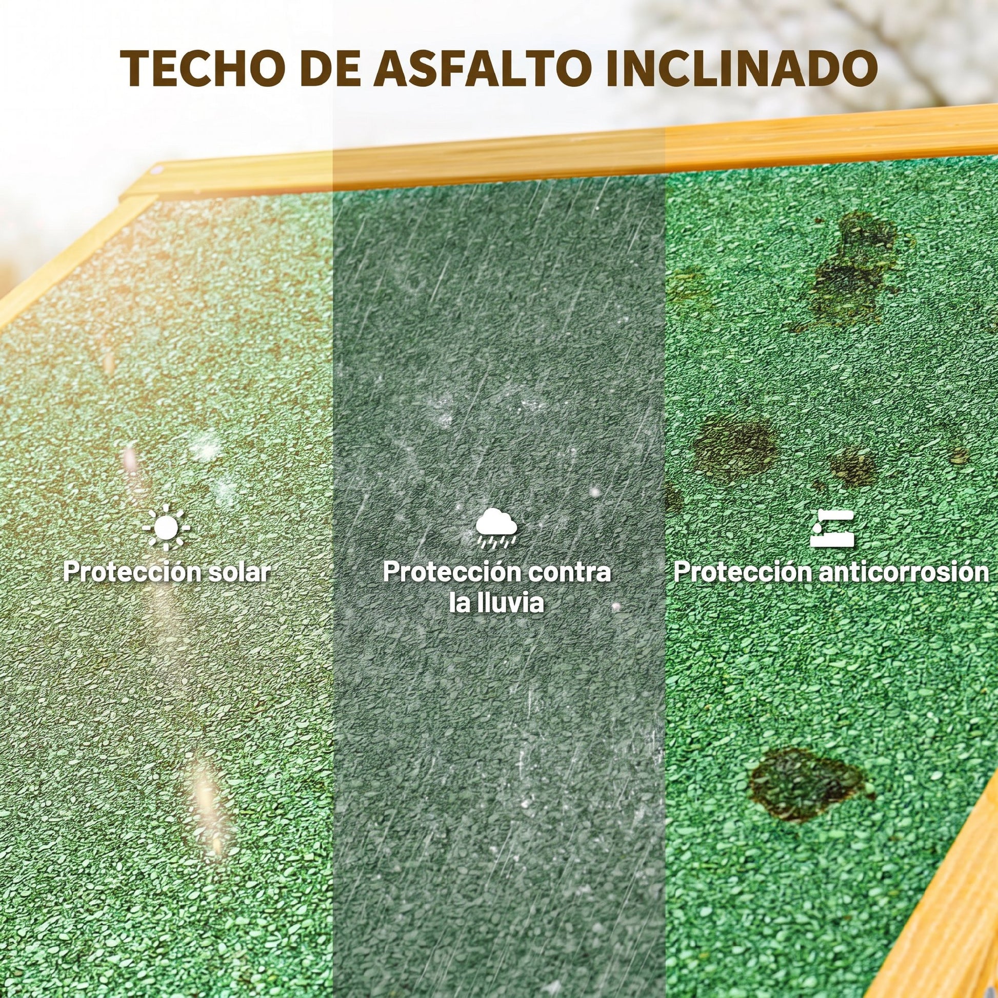 Outsunny Armario De Jardín De Madera Con 3 Estantes 0,3 M² 77x54,2x179cm Natural_5