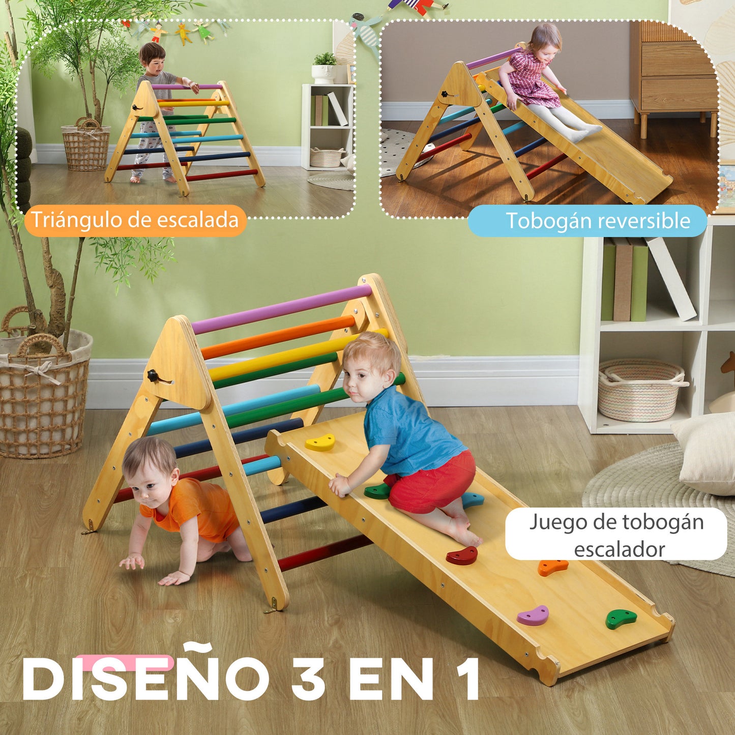 Aiyaplay 3 En 1 Triángulo De Escalada Montessori_3