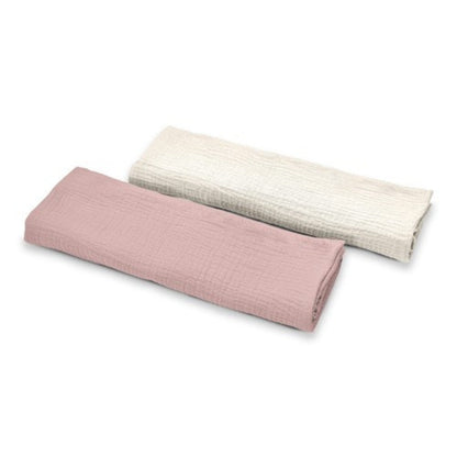 Pack 2 Muselinas De Algodón 70x70 Para Bebé Rosa_1